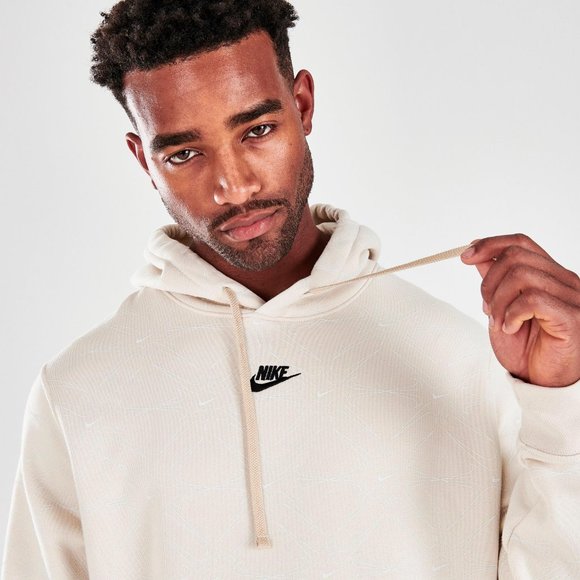 Big & Tall Nike Allover Print Club Hoodie - Picture 4 of 7